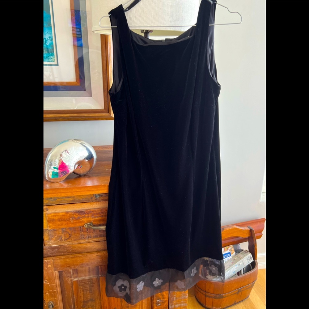 Molly Malloy Black Velvet Evening Cocktail Dress